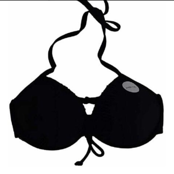 California Waves Black Push-Up Halter Bikini Top Junior Sizing - Picture 2 of 8